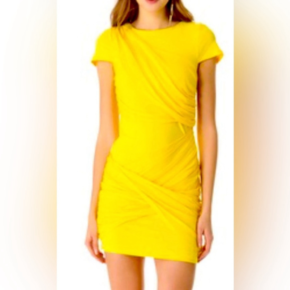 Alice + Olivia Dresses & Skirts - Alice + Olivia Goddess Yellow Mini Dress